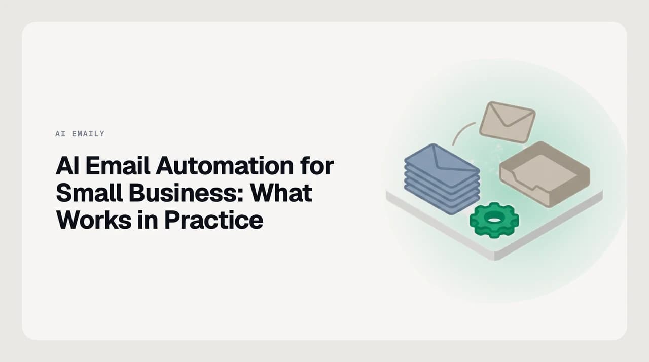 AI email automation for small business — a triage lane, a drafted reply and an auto-follow-up on a single small-team inbox, without an IT team in the loop.