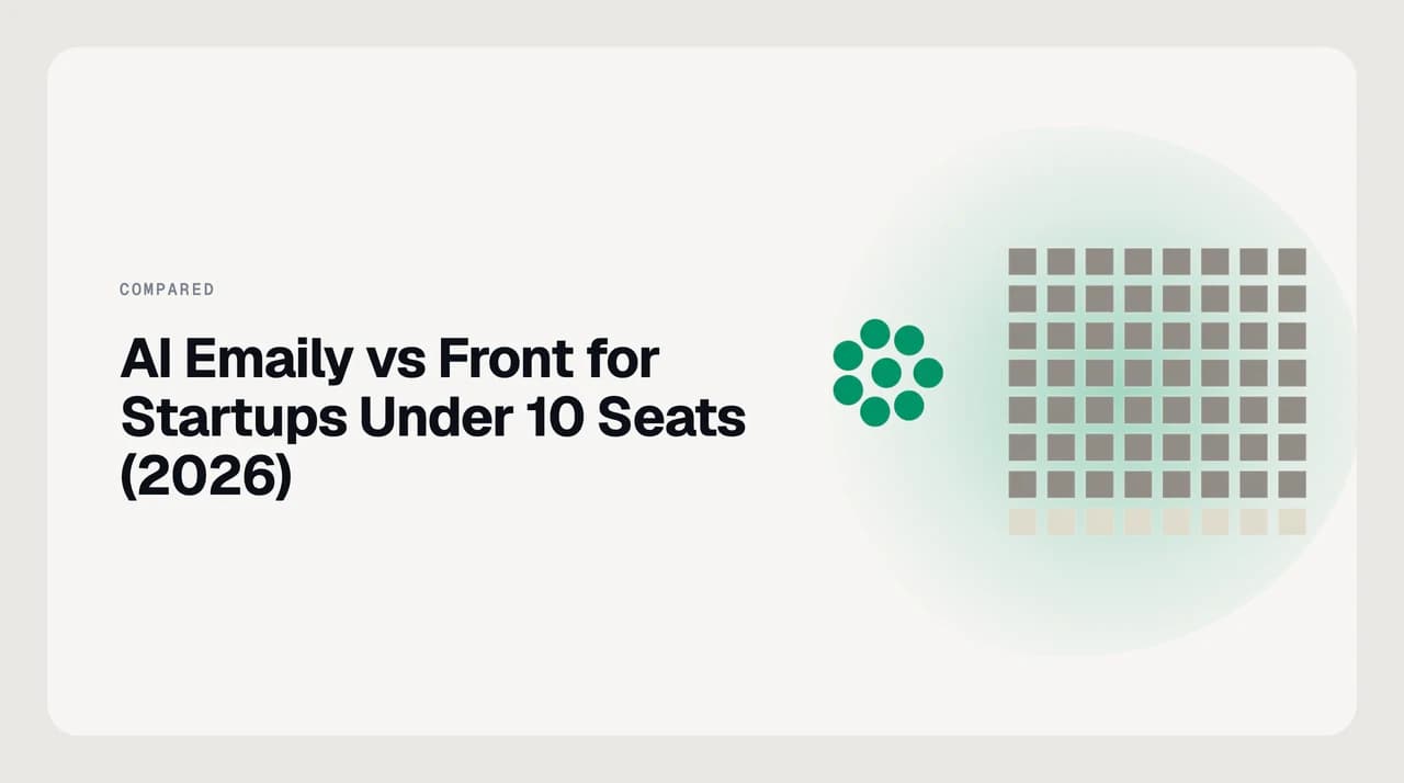 AI Emaily vs Front for startups under 10 seats — an AI email client compared with a shared-inbox platform for small teams