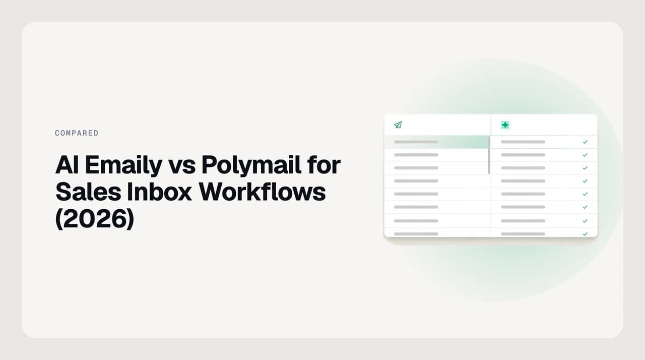 Two diverging paths from one inbox, representing the AI Emaily vs Polymail choice for sales email workflows