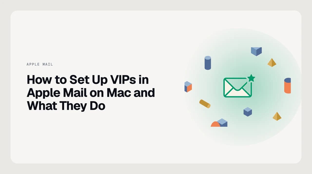 Apple Mail VIP setup on Mac — a starred sender highlighted in the Mail sidebar VIPs smart mailbox on macOS Sequoia