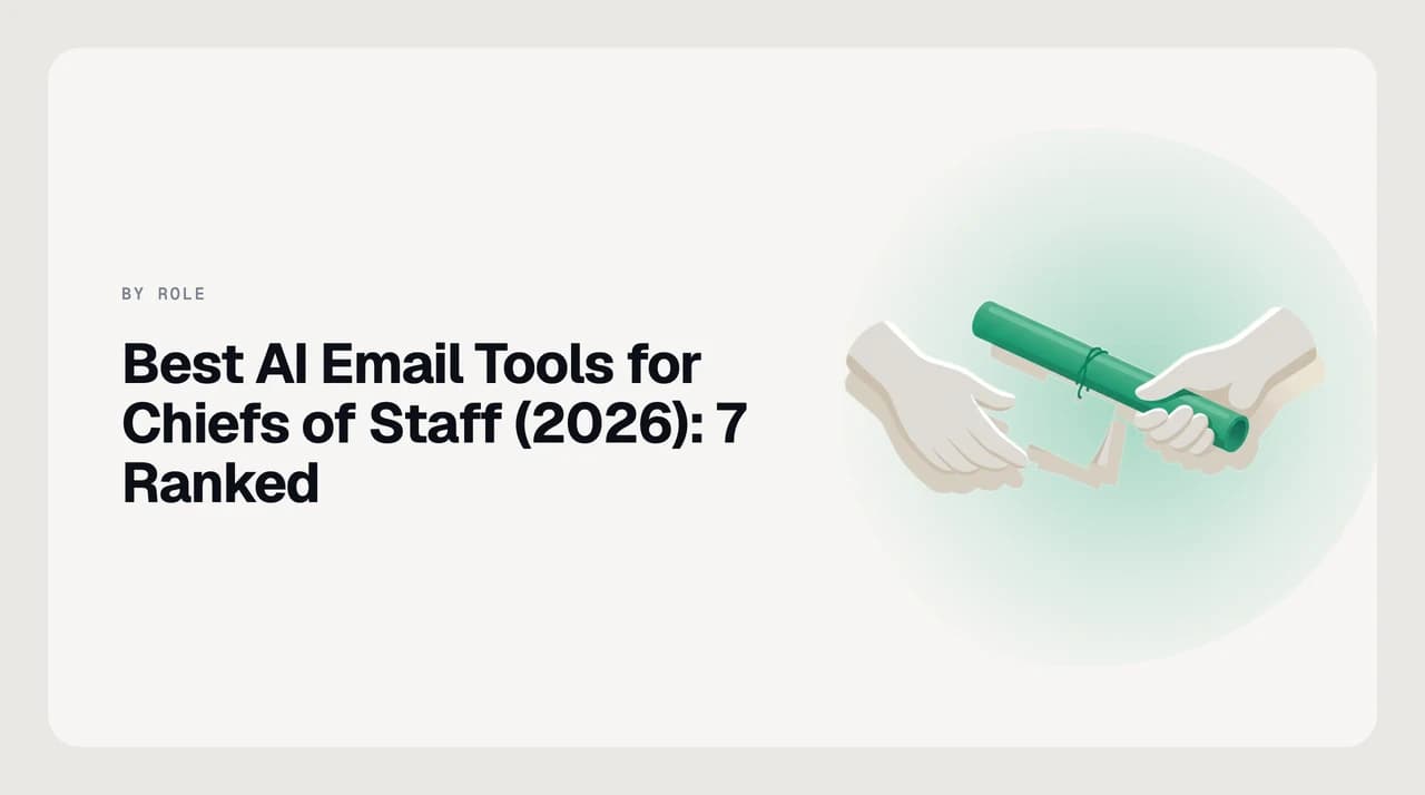 Best AI email tools for chiefs of staff in 2026 — ranked by signal routing, daily brief delivery, and loop-closing capability across Gmail, Outlook, and IMAP