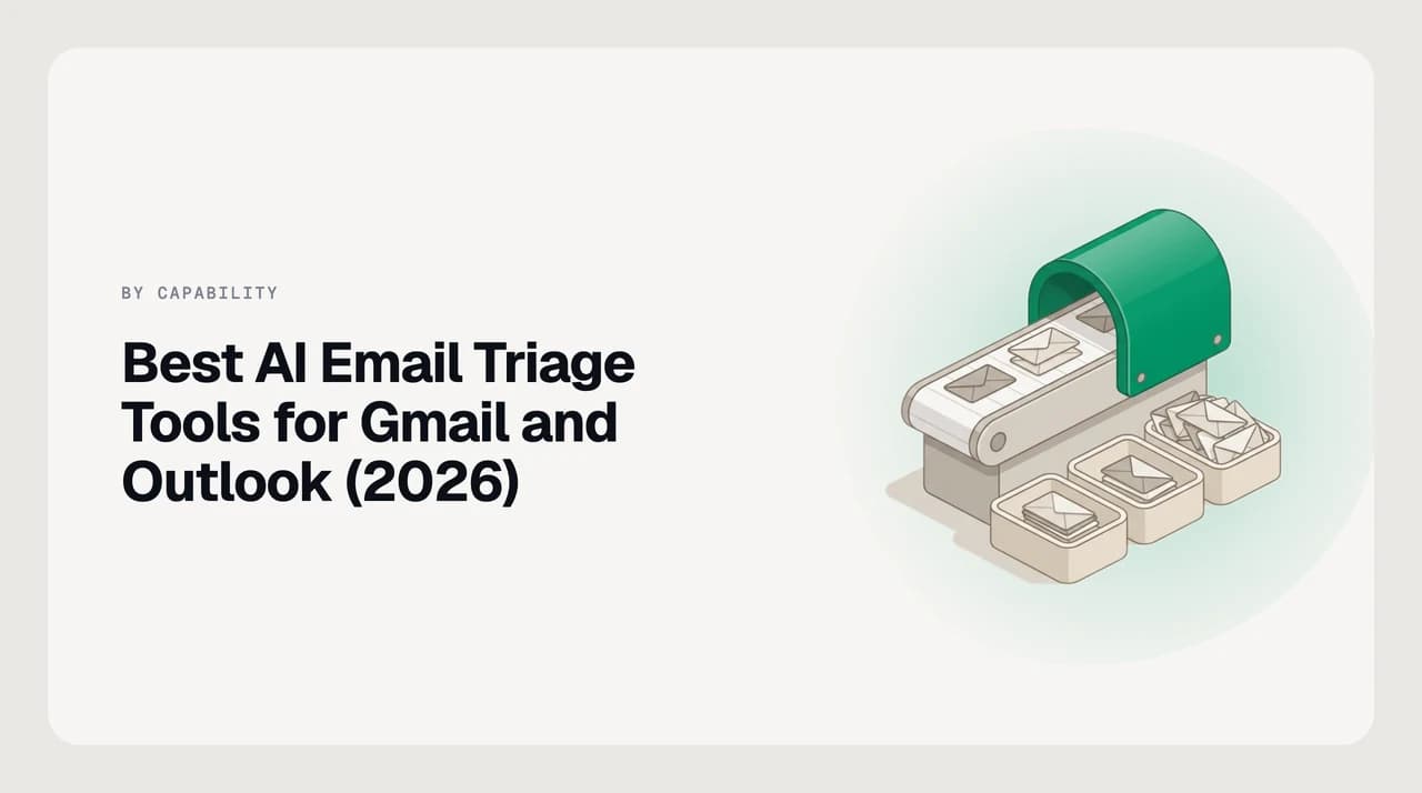 Best AI email triage tools for Gmail and Outlook — stacked option cards showing which tools label, file and draft on their own, and which gate sends behind human approval