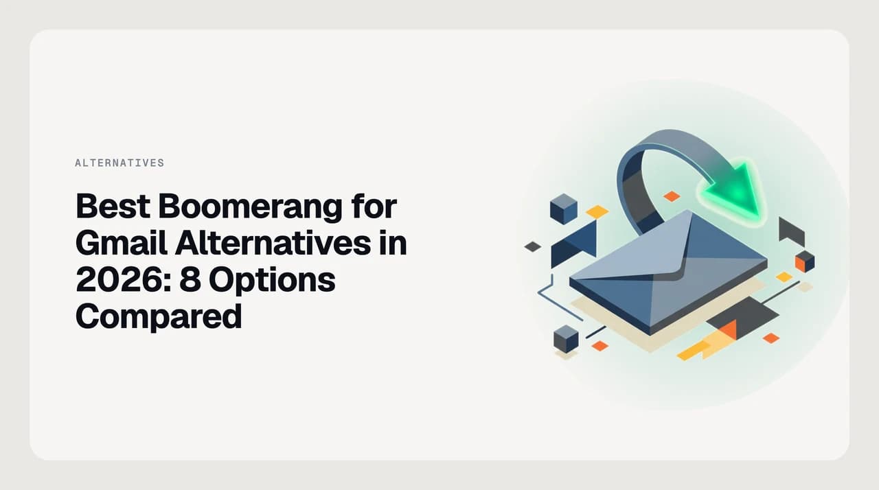 Best Boomerang for Gmail alternatives in 2026 — schedule send, bring-back reminders and read receipts mapped to eight replacement tools