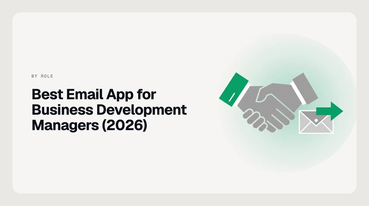 Comparison of the best email apps for business development managers, showing cold outreach, warm intros and partnership reply management in one inbox