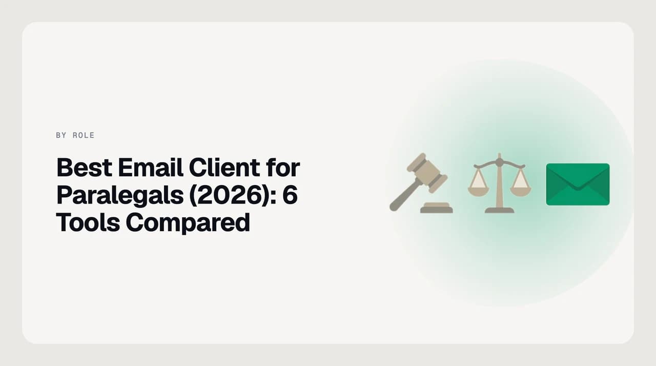 Ranked shortlist of the best email clients for paralegals, compared on matter filing, deadline chasing and audit trails in a law office
