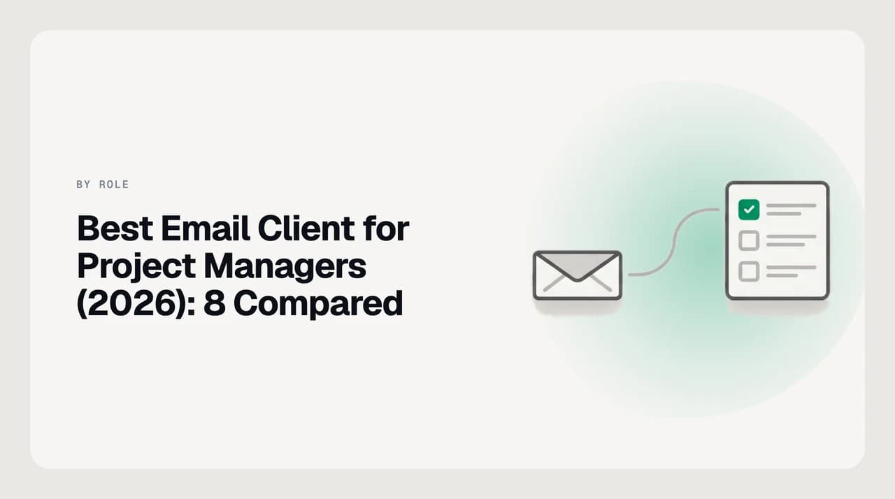Ranked shortlist illustration for the best email client for project managers, comparing approval tracking across eight tools