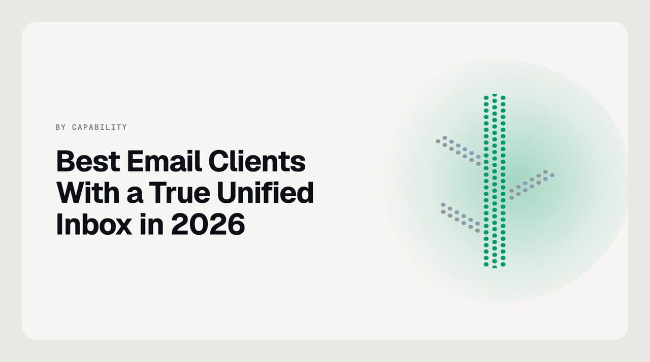 Best email client with a true unified inbox in 2026 — Gmail, Outlook and IMAP accounts merged into one scrollable timeline