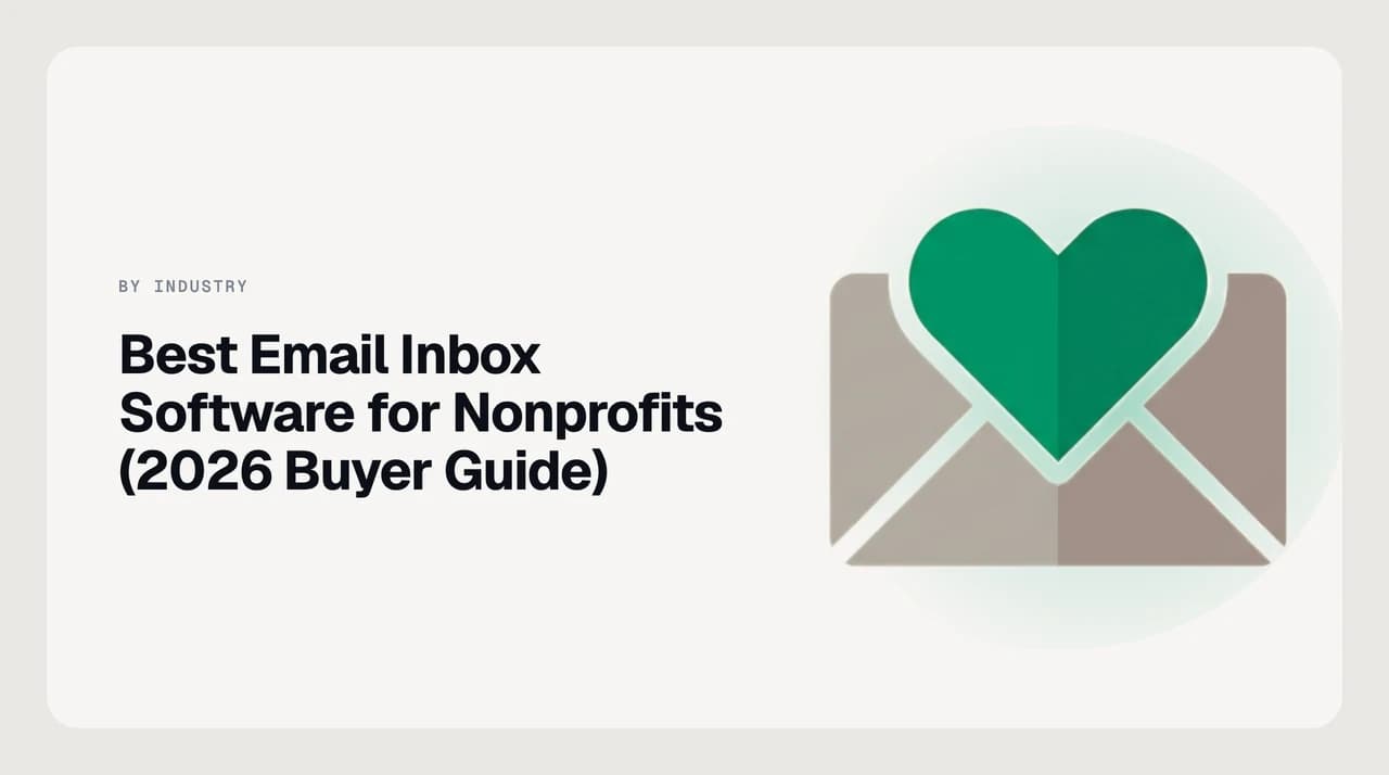 Best email inbox software for nonprofits in 2026 — a nonprofit info@ inbox sorting donor questions, grant officer threads, volunteer applications and beneficiary requests into separate lanes