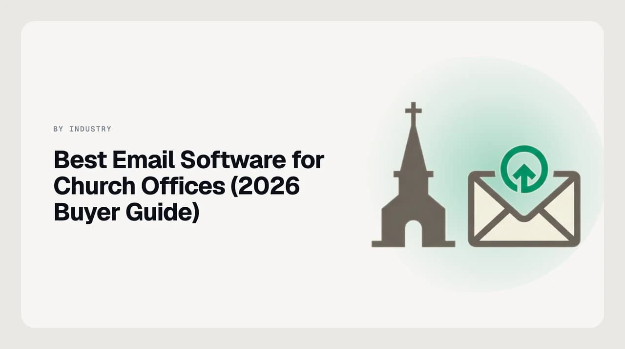 Best email software for church offices in 2026 — a church office inbox sorting pastoral prayer requests, volunteer scheduling, facility booking enquiries and vendor mail into separate lanes