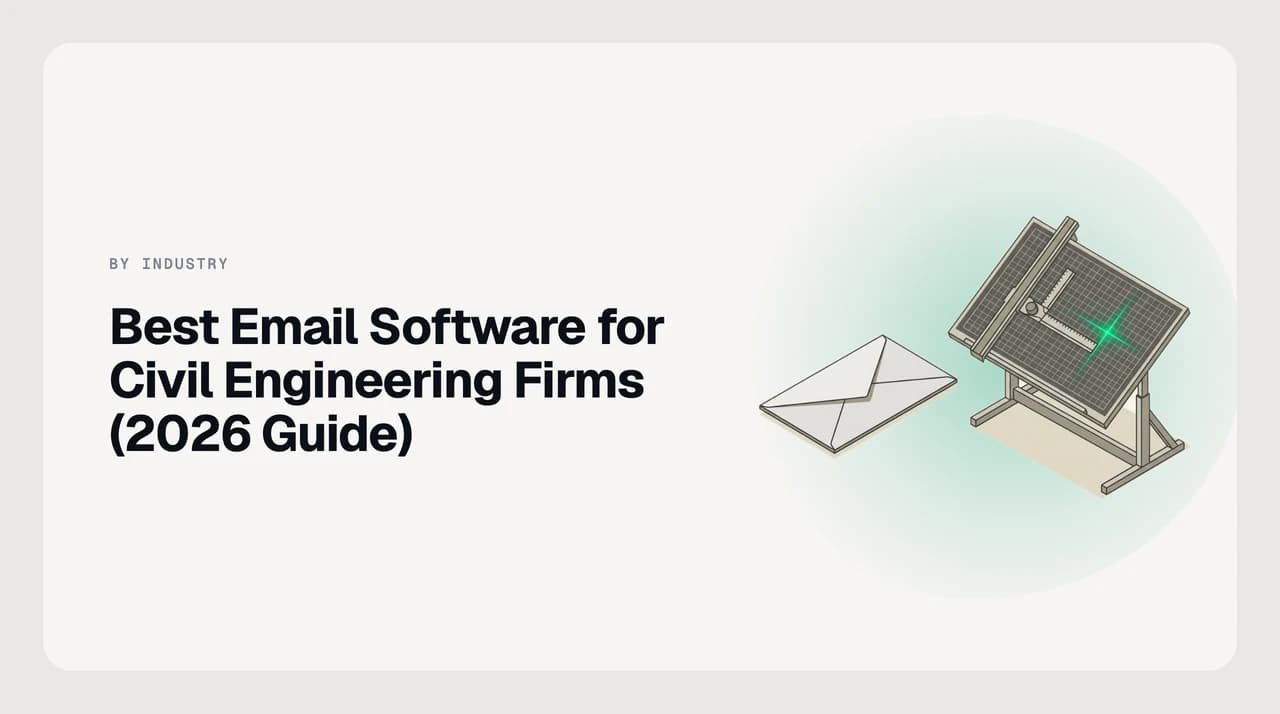 Best email software for civil engineering firms in 2026 — a consultancy inbox with agency review comments, permit resubmittal deadlines, MEP coordination threads and referring-agency correspondence sorted by project