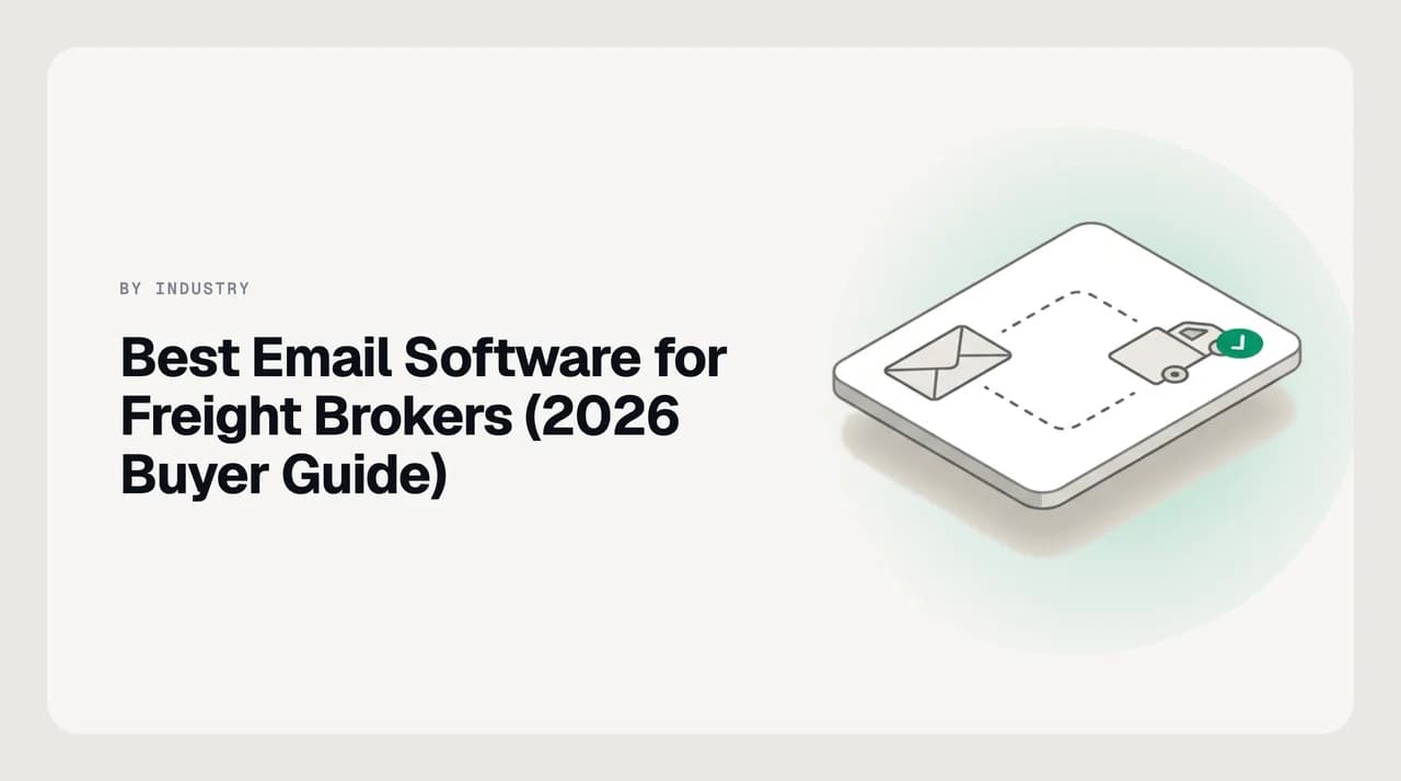 Freight broker comparing the best email software options for carrier quote, capacity and check-call emails.