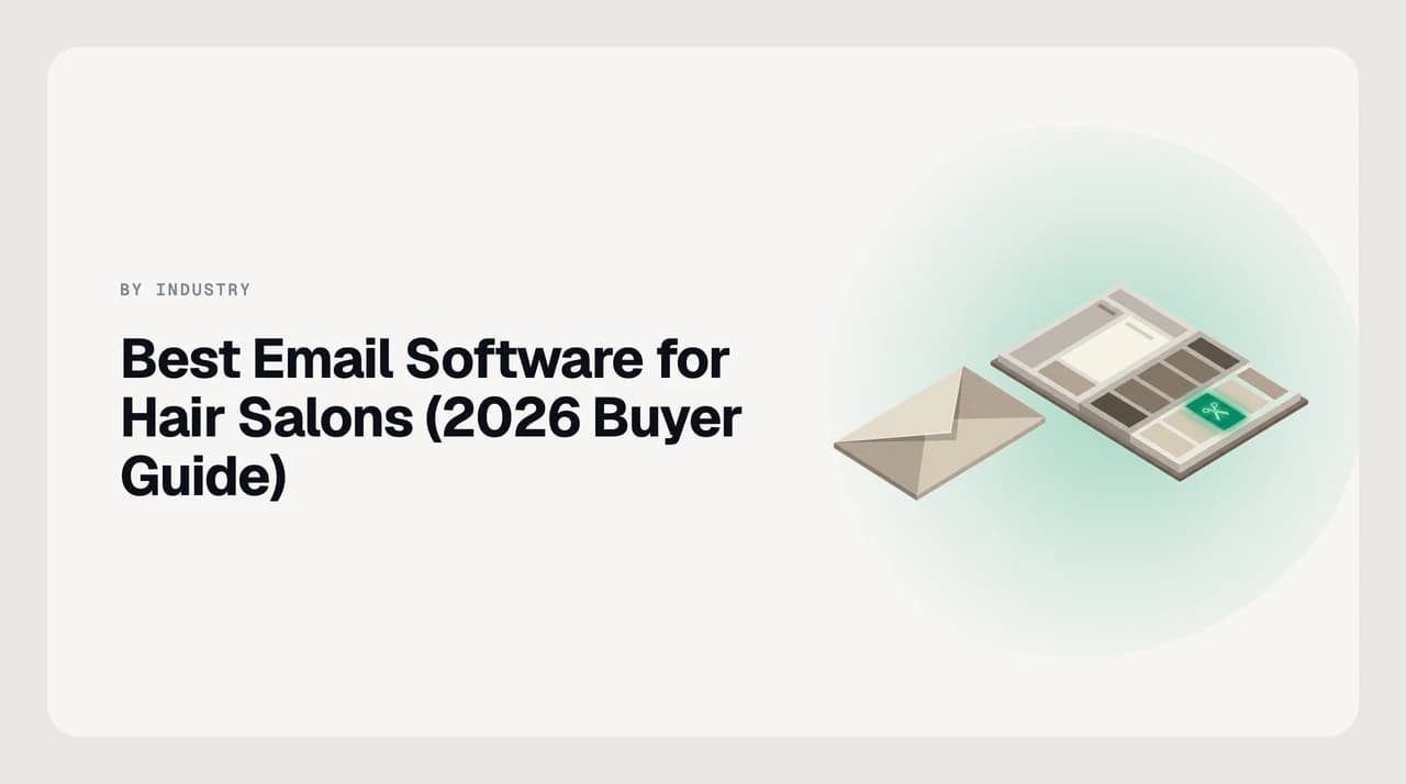 Best email software for hair salons in 2026 — a salon front-desk inbox showing new-client consultation requests, colour-correction complaints, stylist applications and product-distributor mail sorted into separate lanes