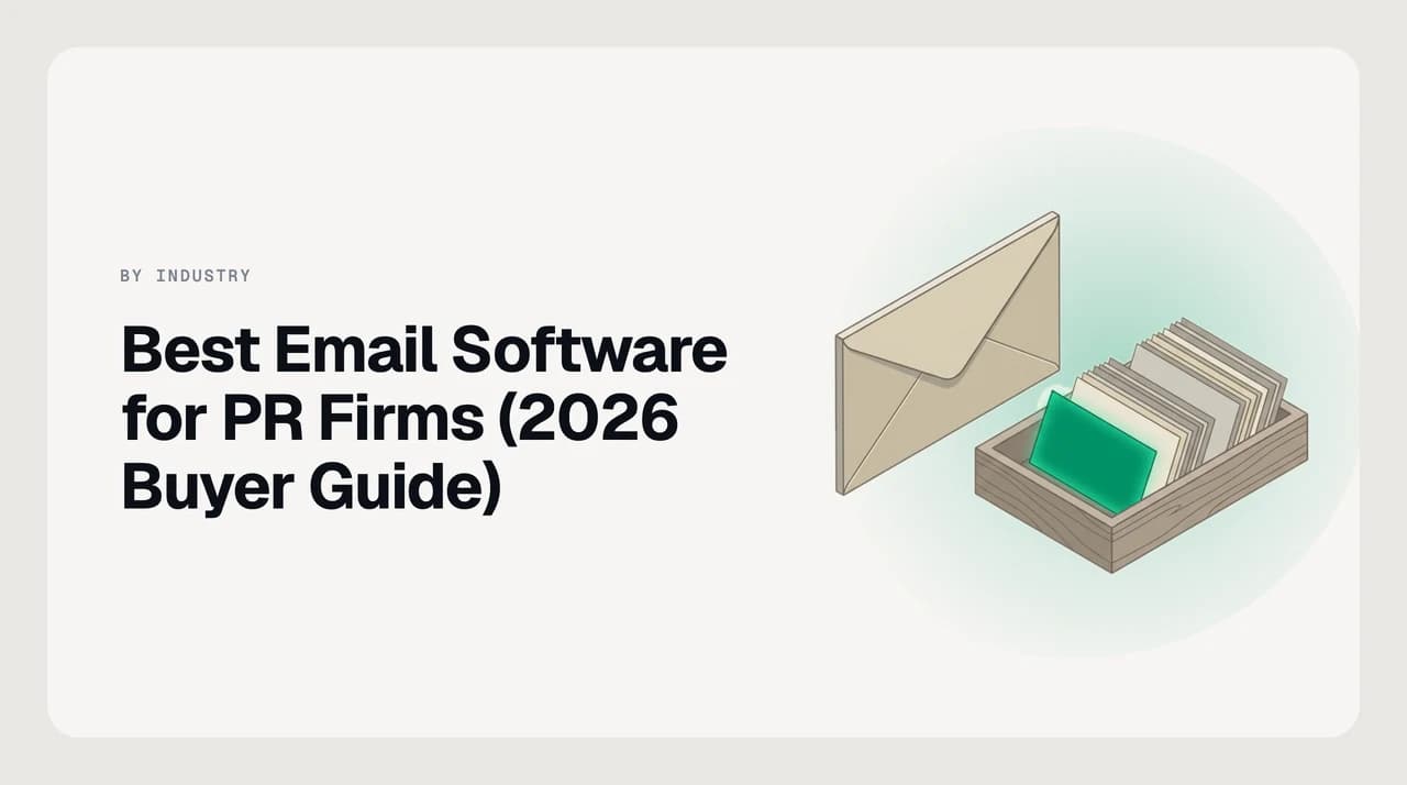 Best email software for PR firms in 2026 — a PR agency inbox sorting journalist replies, client approvals, embargo coordination and a crisis escalation into separate lanes