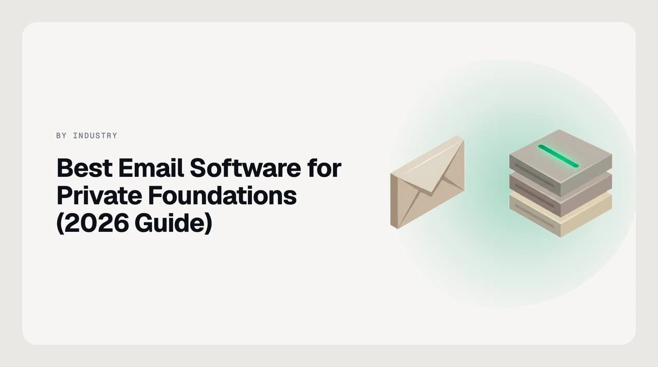 Best email software for private foundations 2026 — a small foundation staff inbox with unsolicited grant proposals routed to review, grantee report threads, site-visit follow-ups and board correspondence triaged for a two-person program team