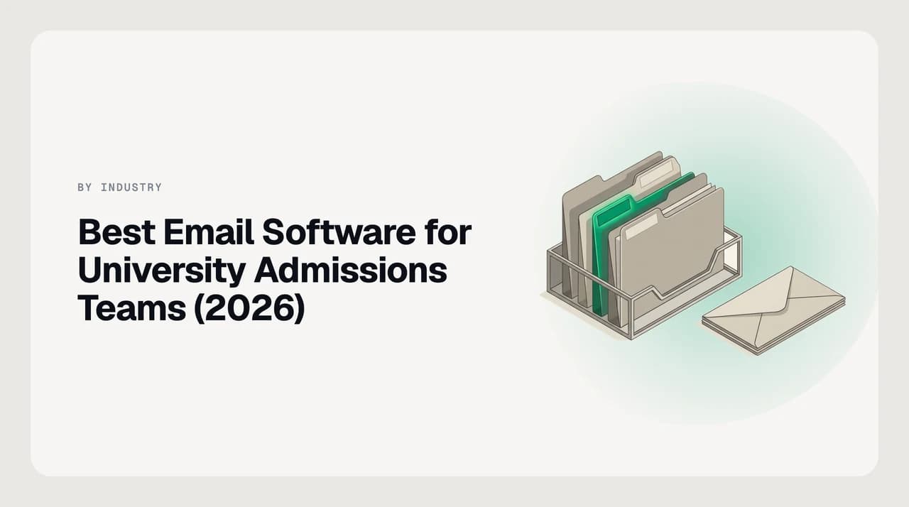 Comparison guide to the best email software for university admissions teams handling high volumes of prospective applicant enquiries from a shared departmental mailbox