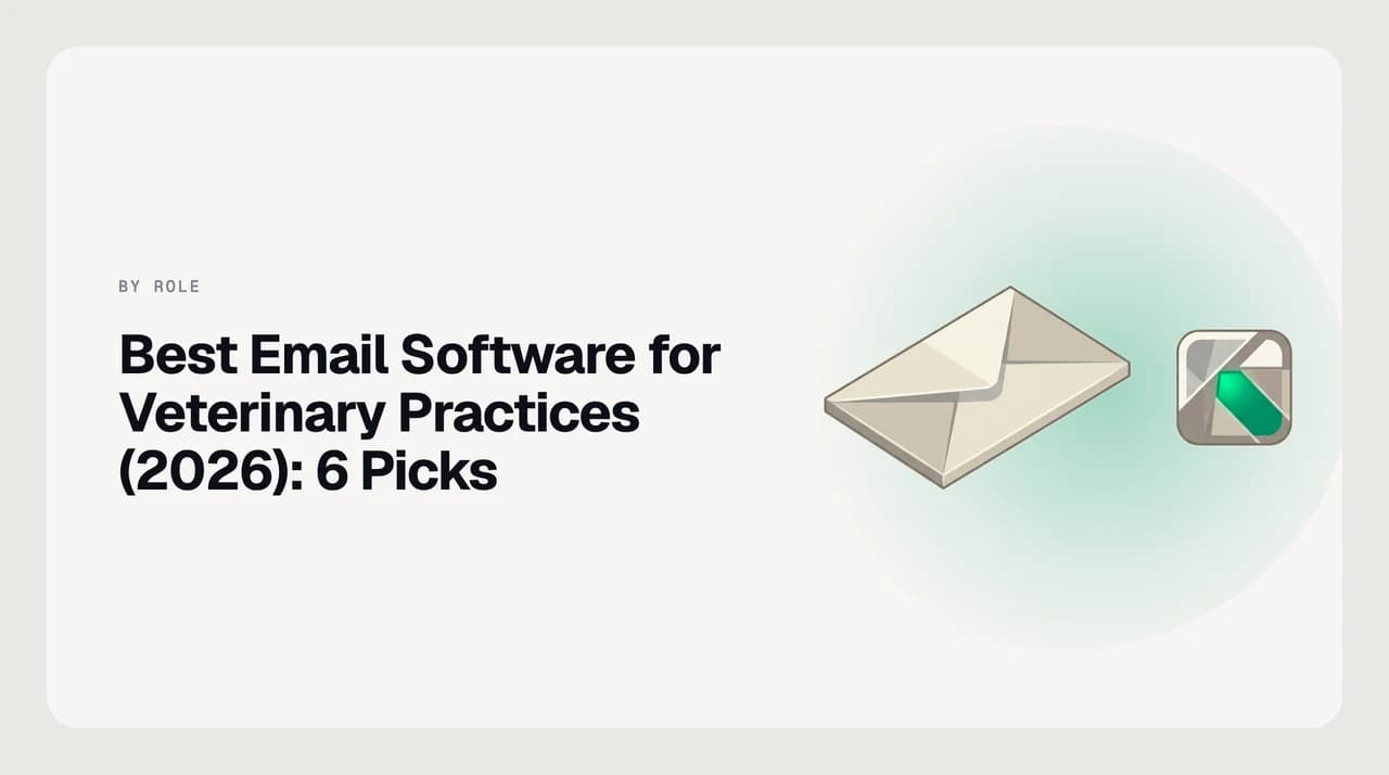 Ranked shortlist of the best email software for veterinary practices, compared on client mail volume, referral correspondence and shared-inbox coverage in a small animal hospital
