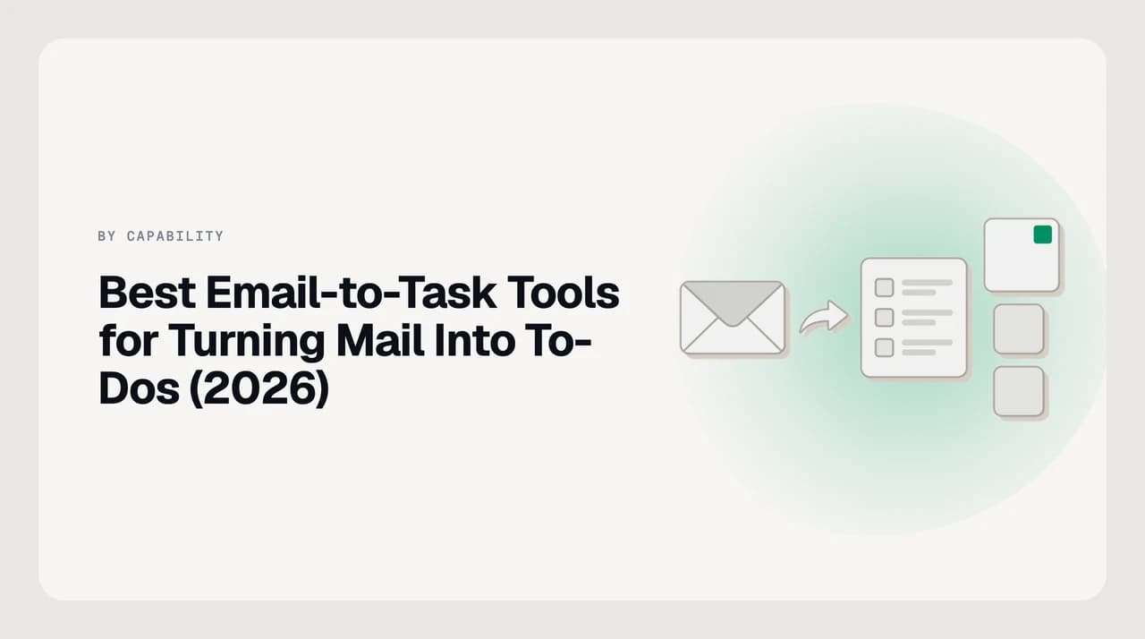 Ranked comparison of the best email-to-task tools for turning emails into to-dos, from inbox-native AI to email-in addresses