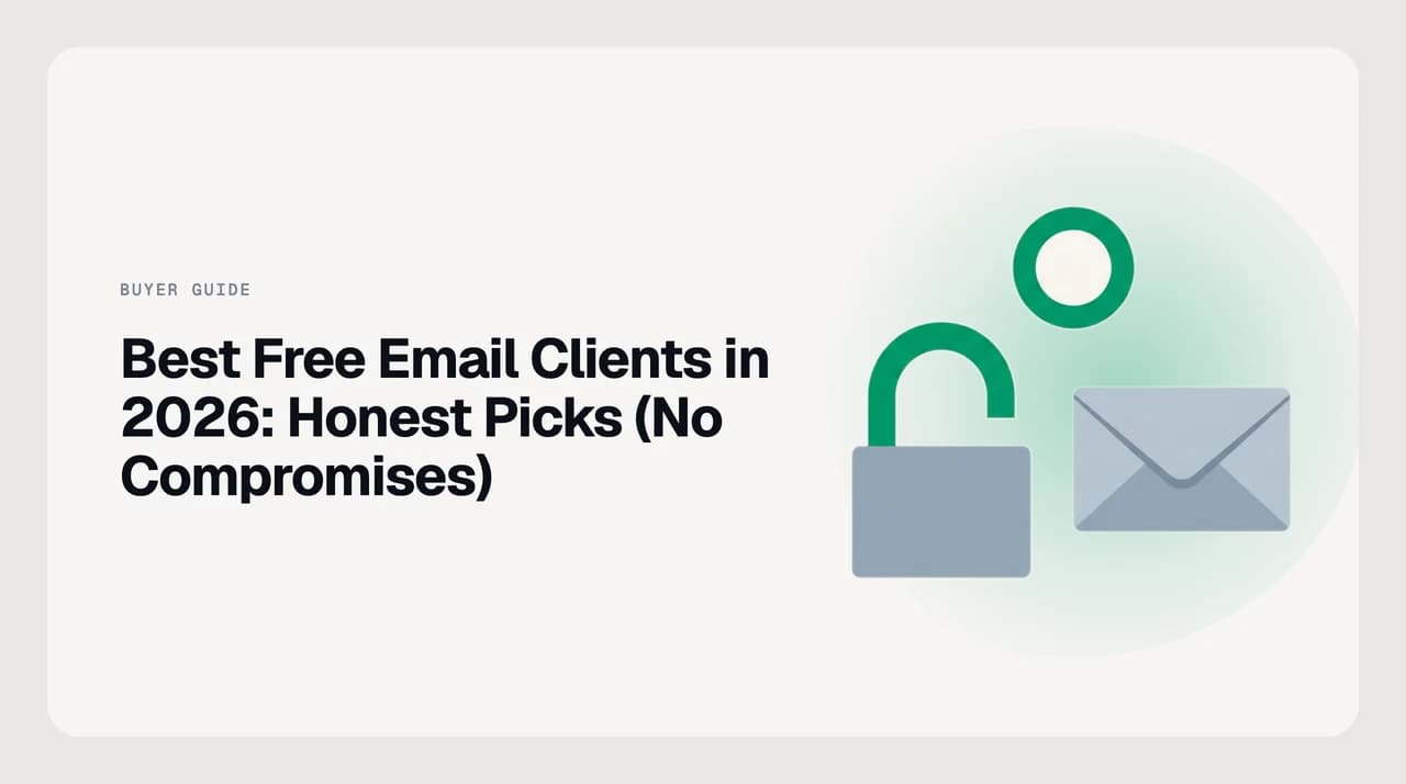 Best free email client 2026 comparison — Thunderbird, Apple Mail, Gmail web, Spark free tier, Canary Mail free tier and AI Emaily (7-day trial) scored on cost shape, provider coverage, privacy posture and platform support