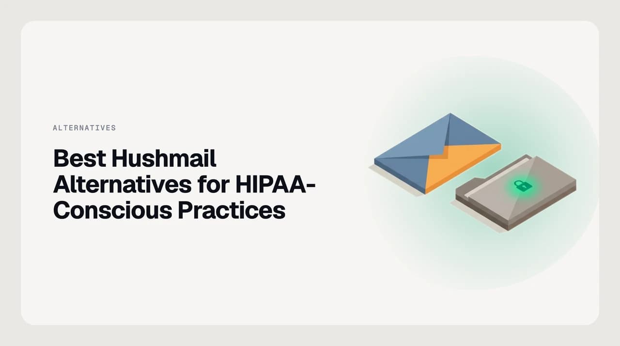 The best Hushmail alternatives for healthcare, ranked by signed BAA availability and secure-form workflow fit.