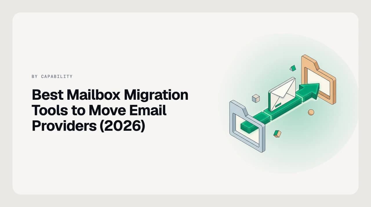 AI Emaily blog cover for the best mailbox migration tools to move email to a new provider in 2026