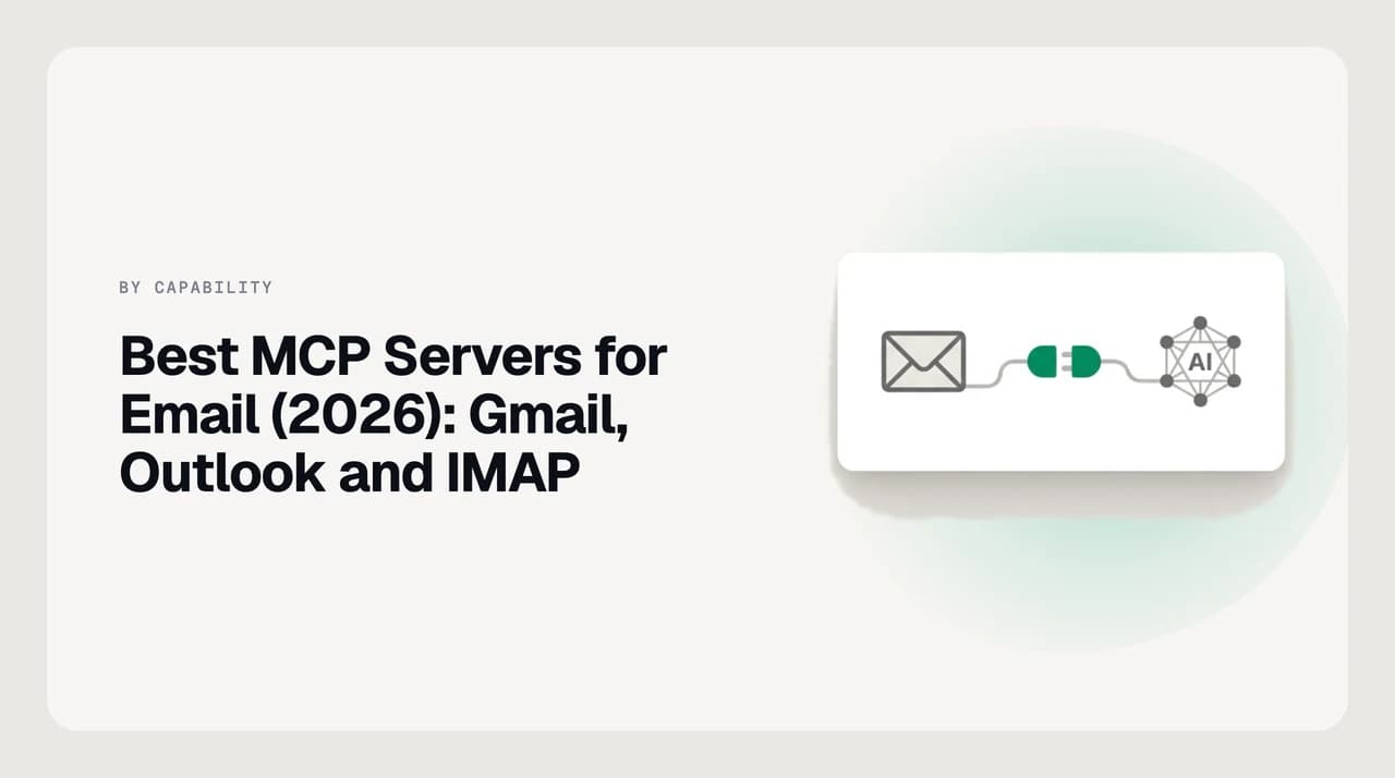 Ranked shortlist of MCP servers for email, comparing Gmail, Outlook, and IMAP connectors for AI agents like Claude and ChatGPT