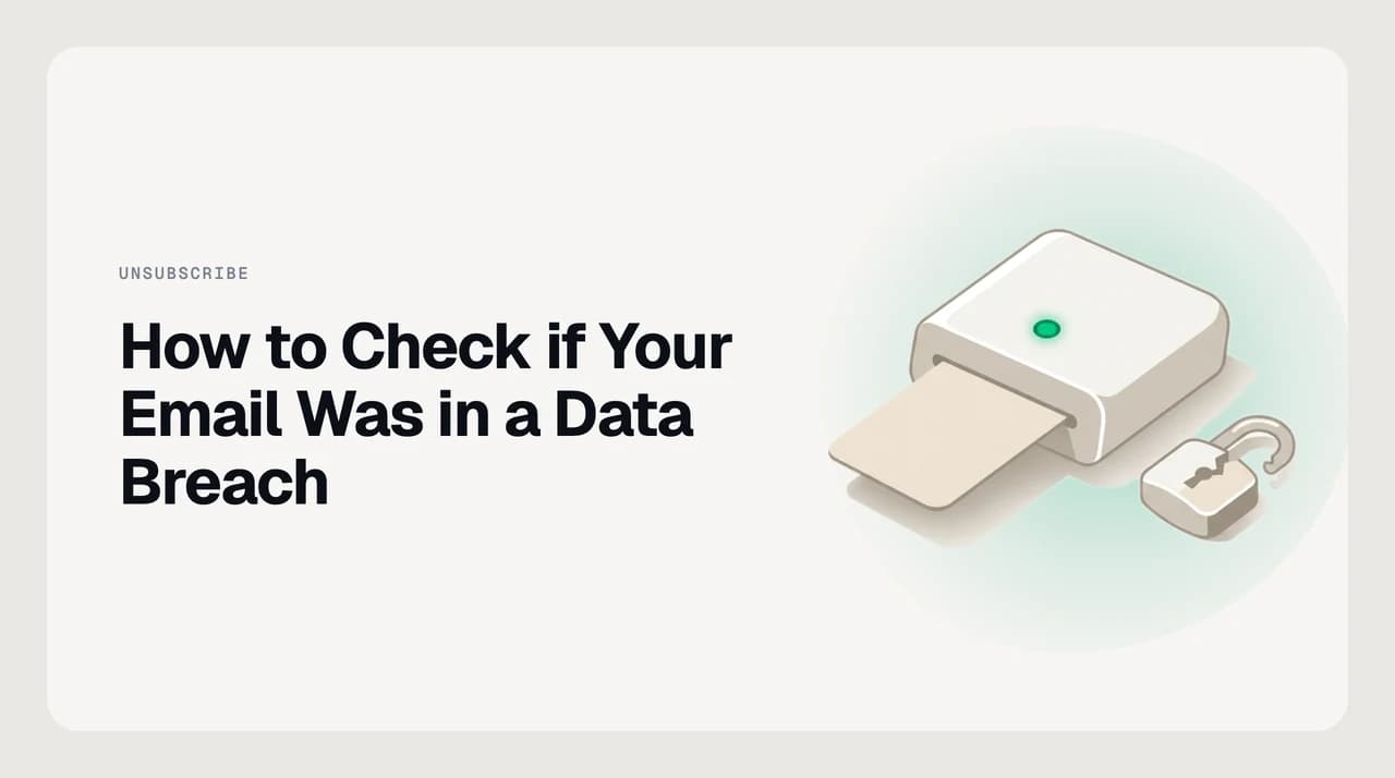Search interface showing an email address being checked against a database of data breach records