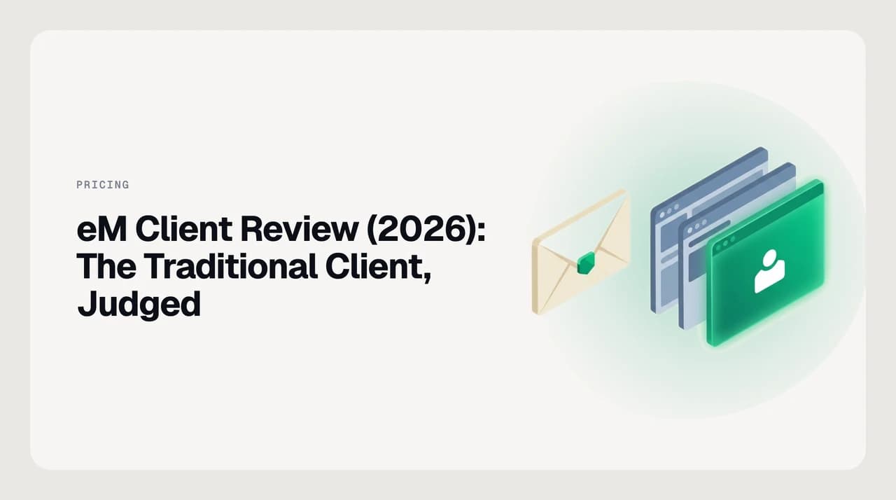 eM Client review 2026 — the traditional desktop email client weighed against AI-native alternatives
