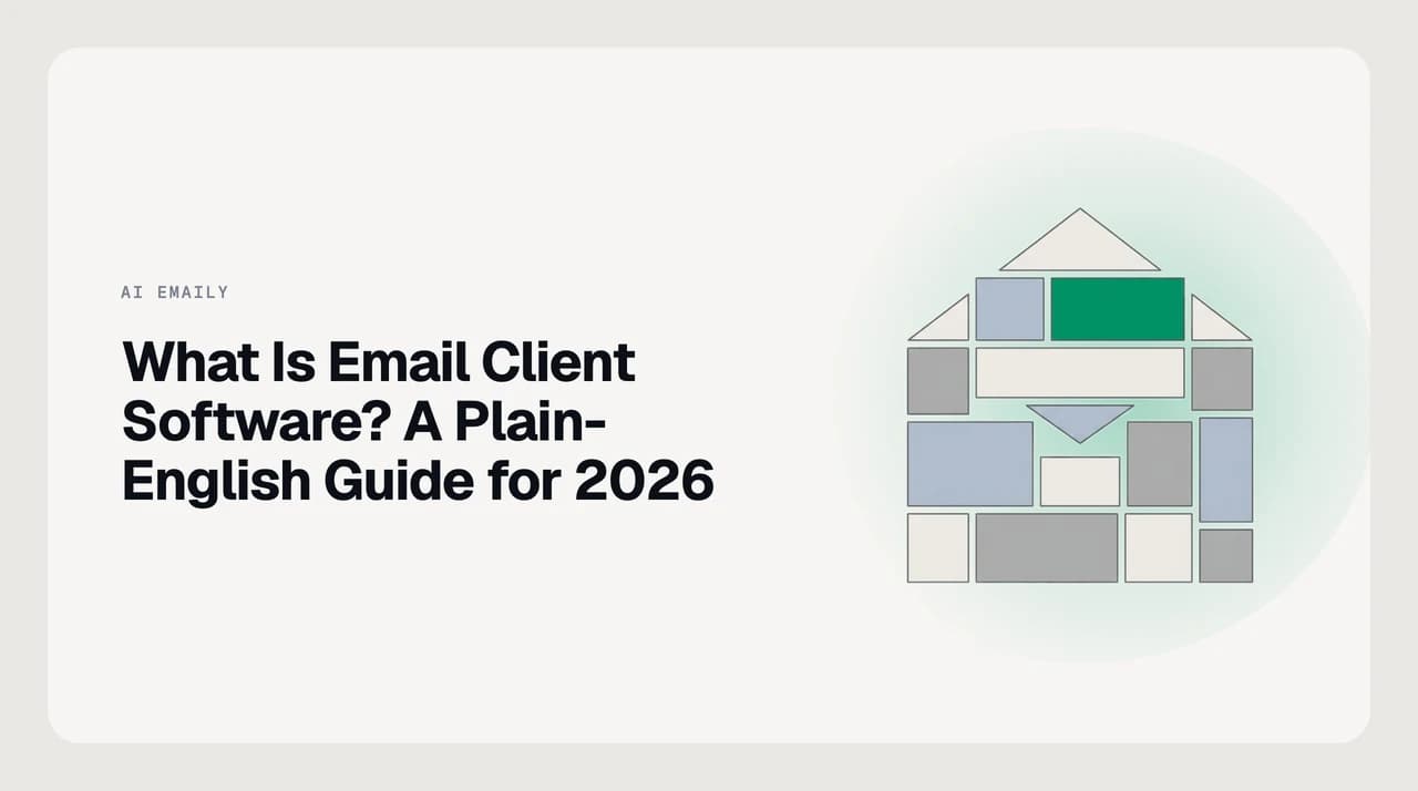 Diagram illustrating how email client software connects to mail servers using IMAP and SMTP protocols, contrasted with webmail and the email provider layer