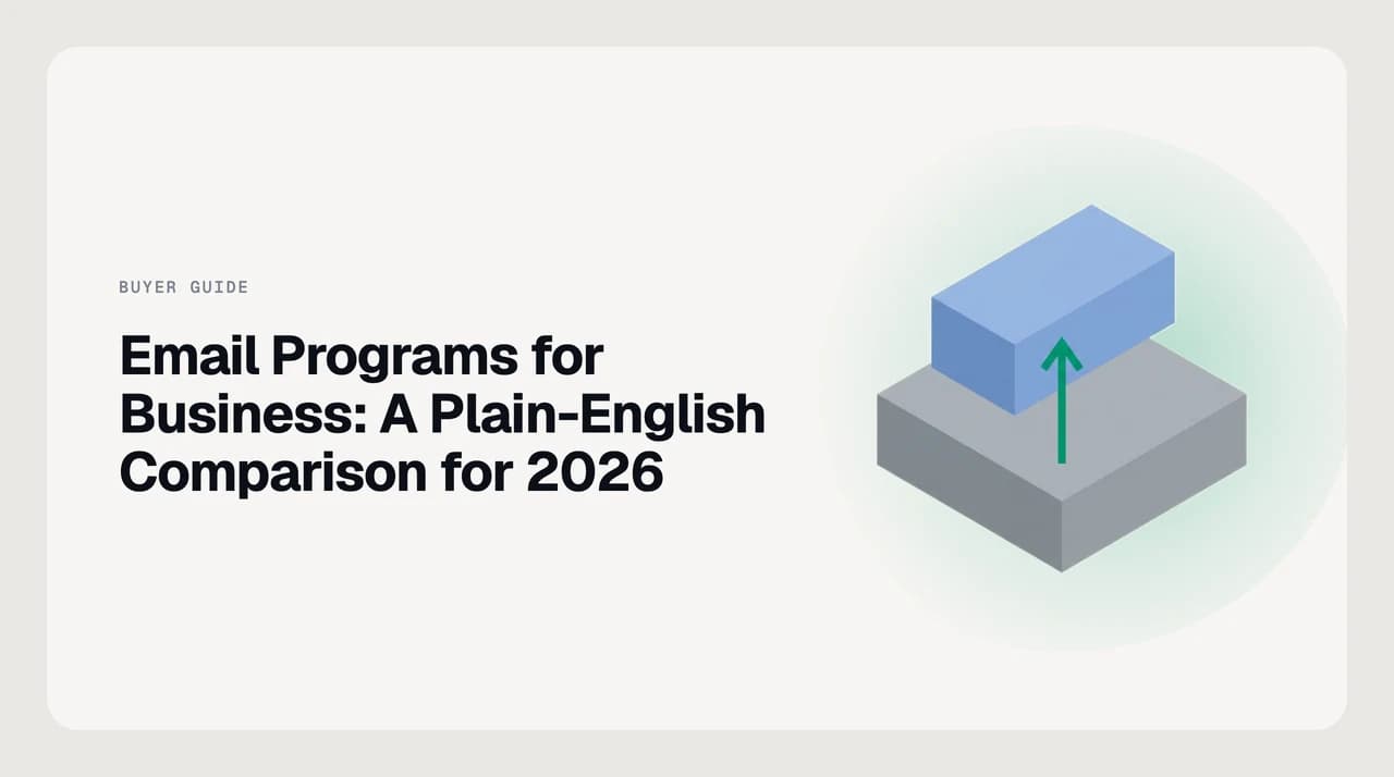 Email programs for business in 2026 compared — AI Emaily, Microsoft Outlook, Gmail on Google Workspace, Apple Mail, Mozilla Thunderbird, Shortwave and Superhuman Mail ranked on IT fit, AI capability, admin controls and cross-platform reach
