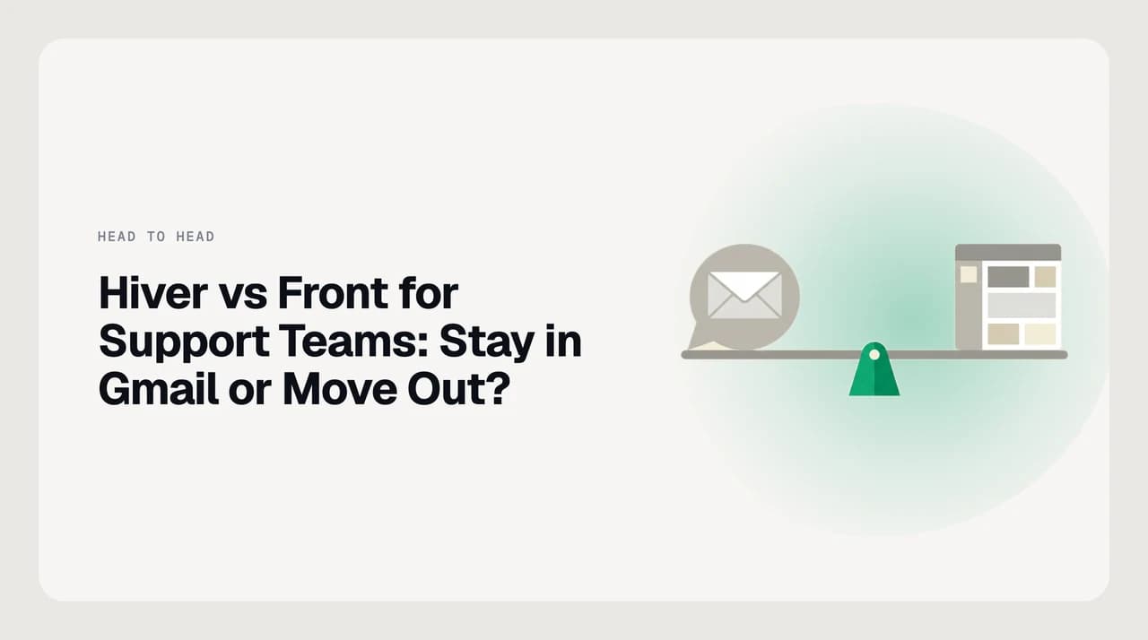 Hiver vs Front for support teams — Gmail Chrome extension shared inbox versus standalone omnichannel support platform