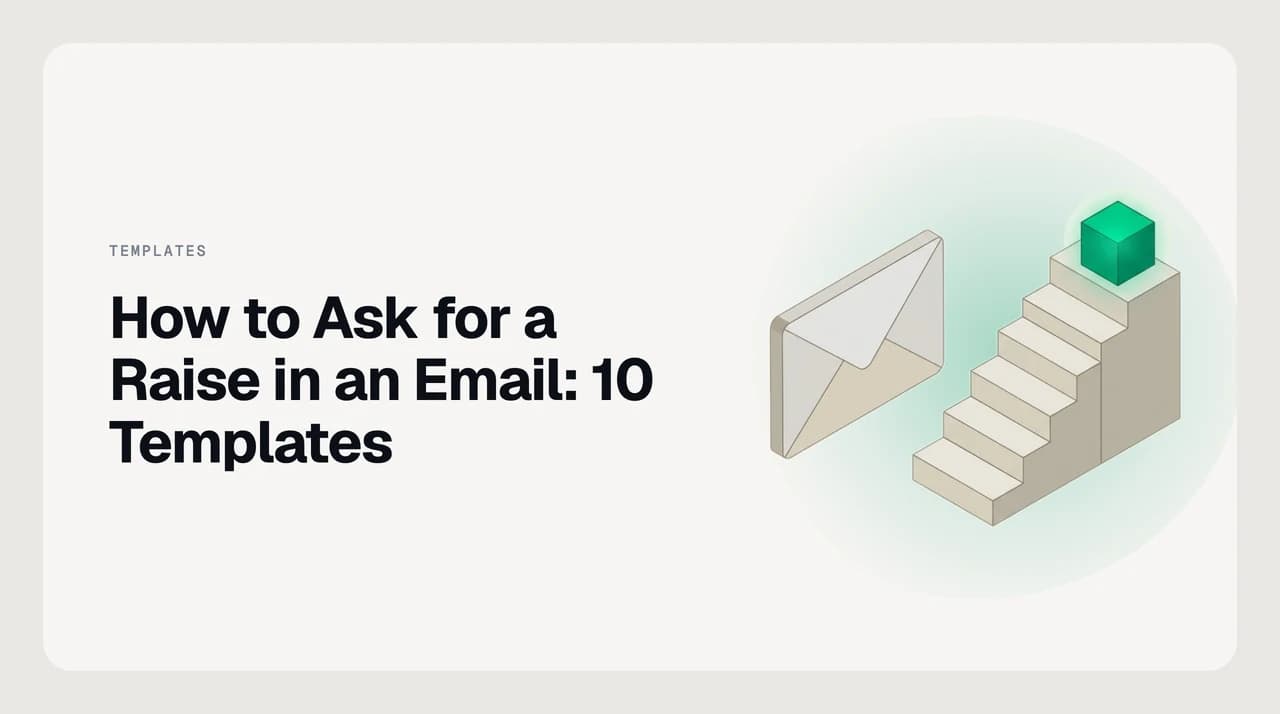 Professional composing a salary increase request email, keyboard and desk in focus, representing how to ask for a raise in an email