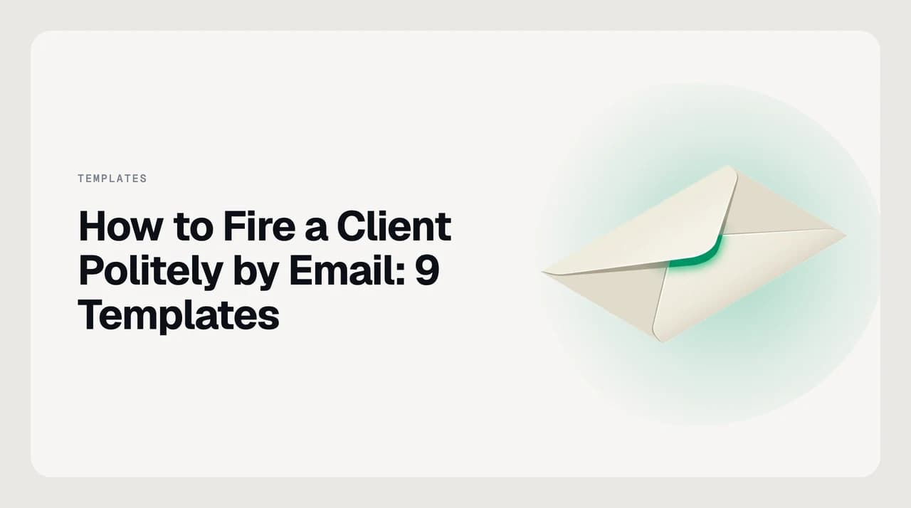 Professional composing a polite client termination email, representing nine copy-paste templates for ending a client relationship professionally by email