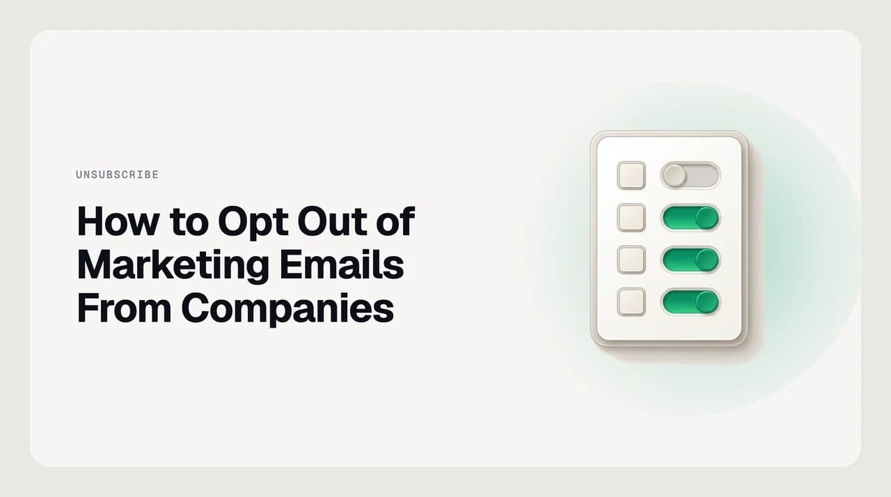 Email preference centre showing separate toggles for marketing promotions, newsletters, order notifications, and security alerts, illustrating how to opt out of marketing emails selectively without losing transactional mail