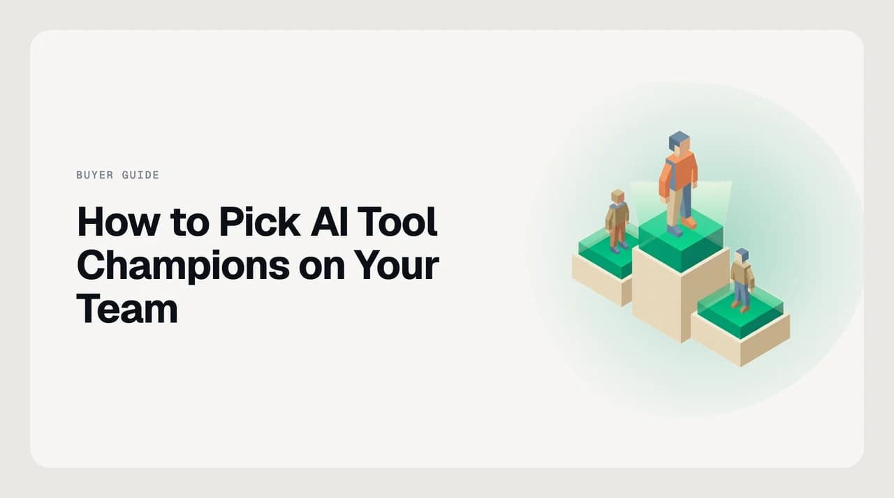 A manager selecting one colleague from a team to become the AI tool champion for an email rollout