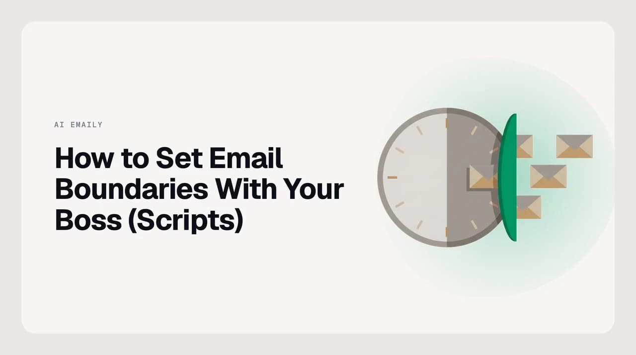 A phone showing a late-night work email from a boss at 10 p.m., illustrating how to set email boundaries with your boss and respond without establishing a bad precedent