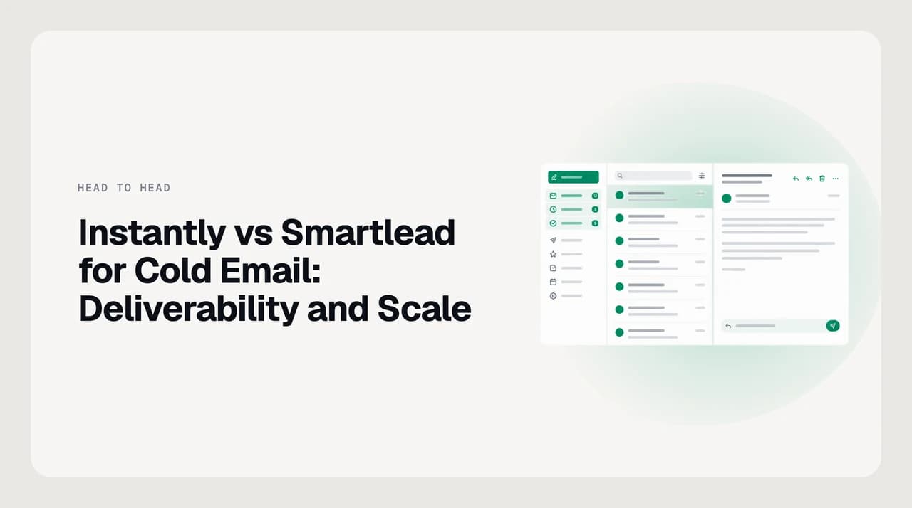 Instantly vs Smartlead for cold email compared across inbox rotation, mailbox warm-up, SPF DKIM DMARC authentication checks and sending volume