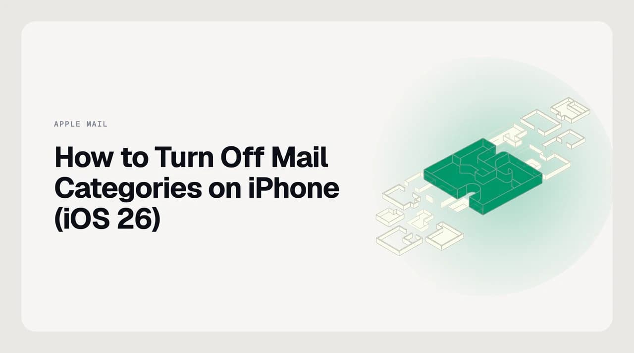 iPhone inbox showing Mail app category tabs — Primary, Transactions, Updates, Promotions — with the three-dot menu open and List View highlighted