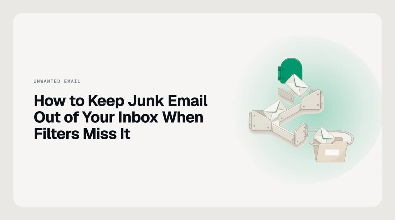 Inbox view with junk messages being sorted into labelled folders — illustrating the habits that keep junk email out of your inbox when filters miss it
