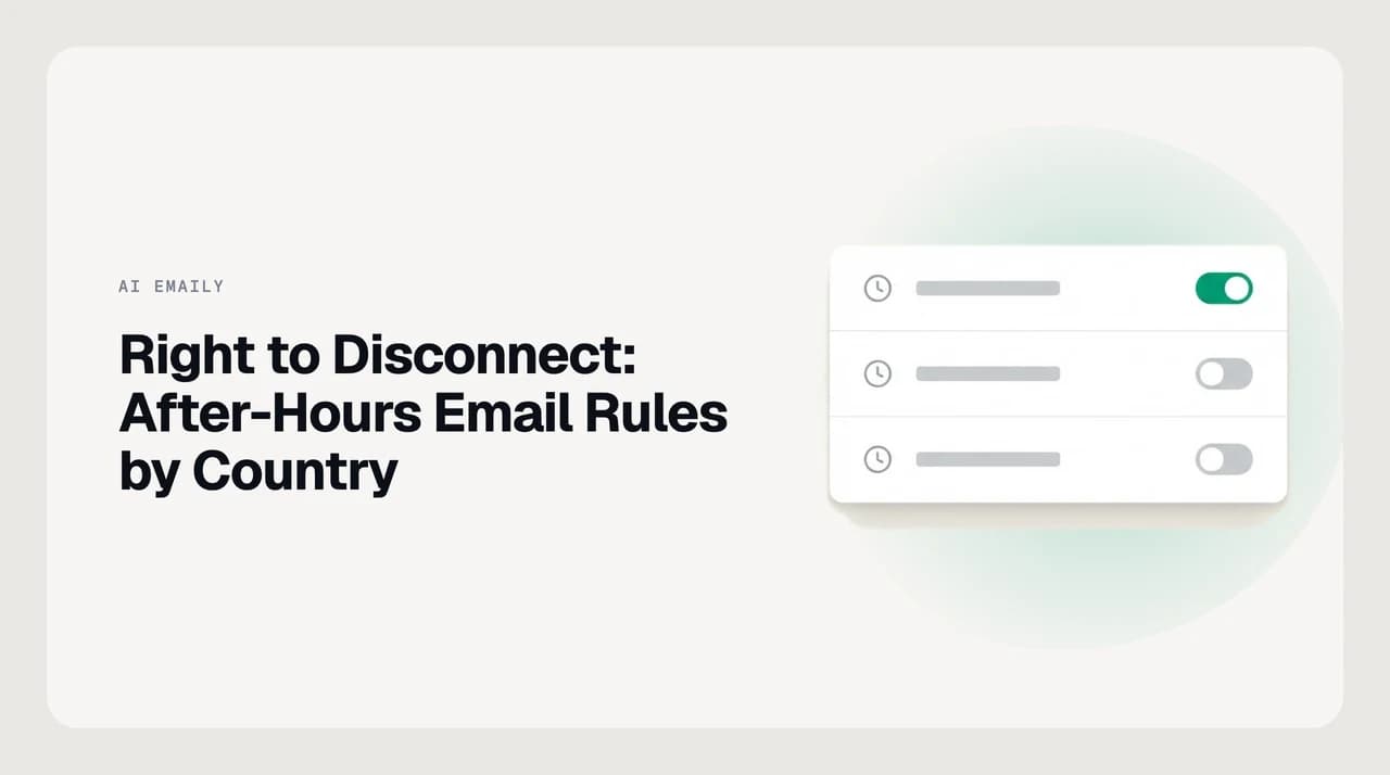 World map style illustration marking countries with right to disconnect after-hours email laws