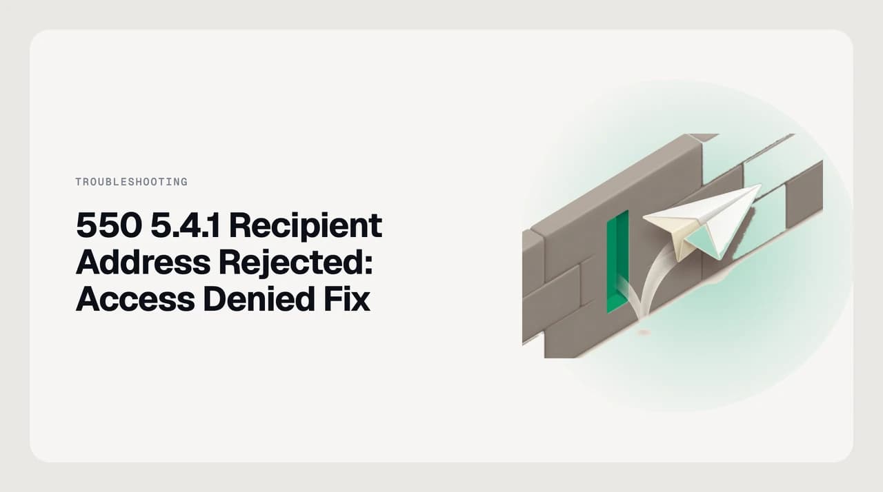 Bounce notification showing a 550 5.4.1 recipient address rejected access denied SMTP error from Microsoft 365 Exchange Online — Directory Based Edge Blocking explained