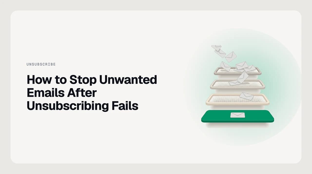 How to stop unwanted emails after unsubscribing fails — a guide to provider-side filters, domain blocks, and the CAN-SPAM opt-out window