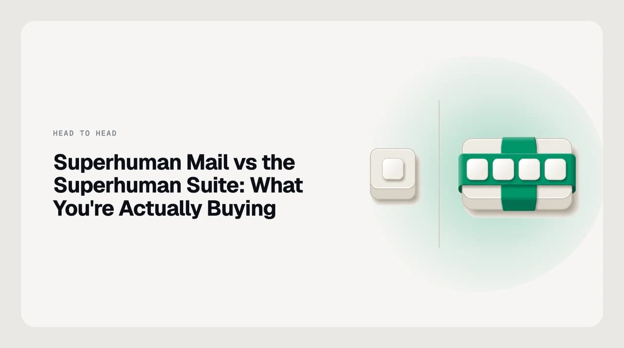 Superhuman Mail vs the Superhuman Suite — one brand name spanning an email client and a wider bundle of AI products after the Grammarly rebrand