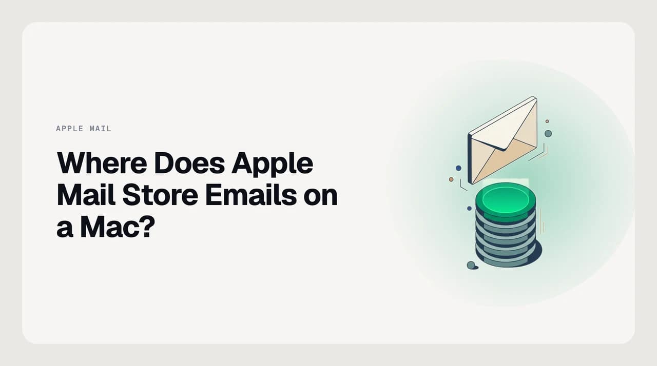 Apple Mail folder location on a Mac — the Library Mail folder open in Finder showing the versioned subfolder structure