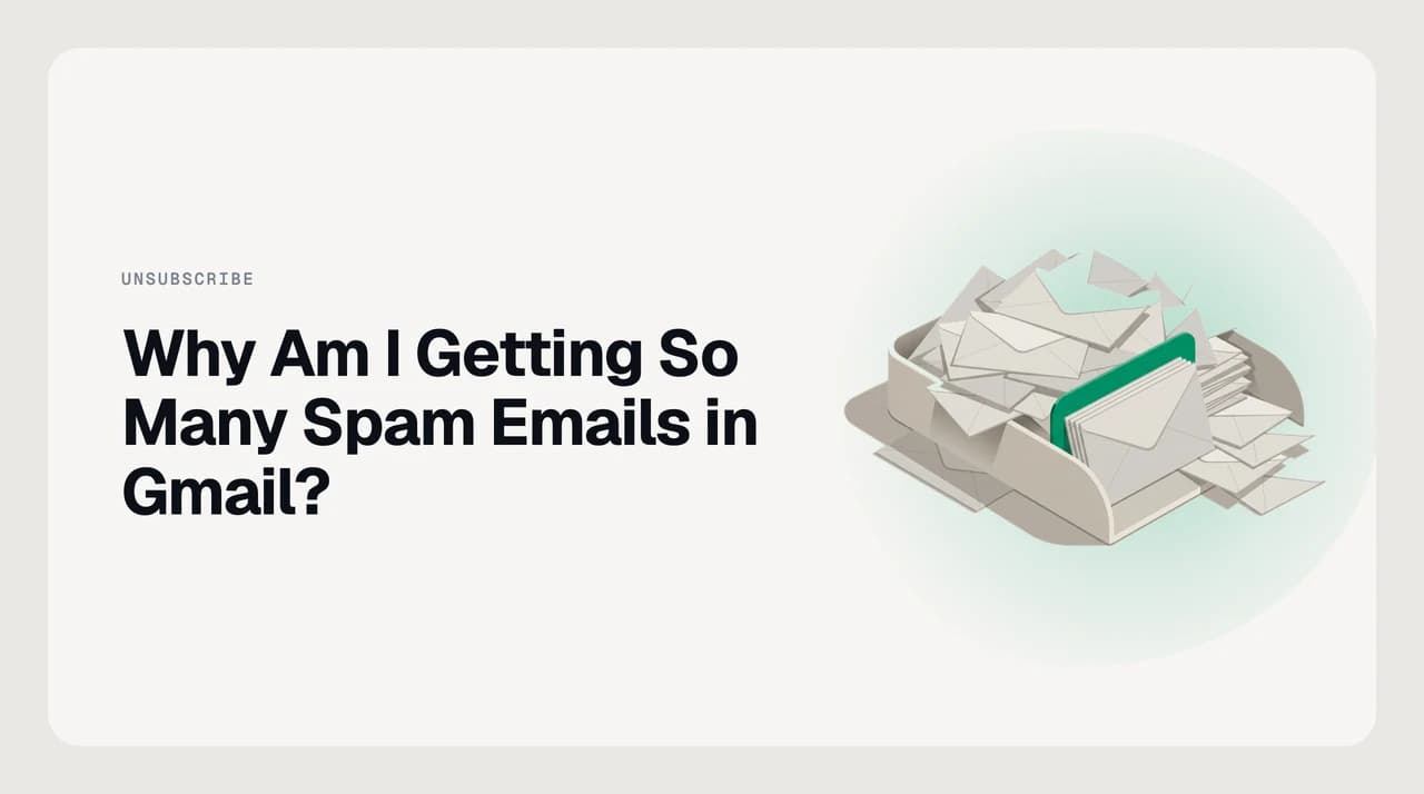 Gmail inbox overrun with spam showing rising message volume, illustrating how a breach, address scraping, or disabled Promotions tab causes a spam spike