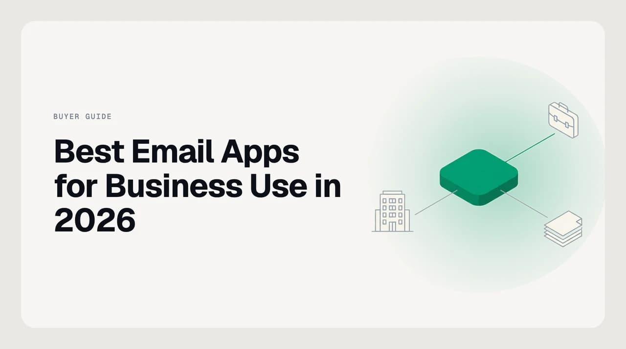 Best email apps for business use in 2026, comparing AI Emaily, Microsoft Outlook, Gmail on Google Workspace, Missive, Front, Superhuman Mail and Shortwave on team collaboration, admin controls and provider coverage