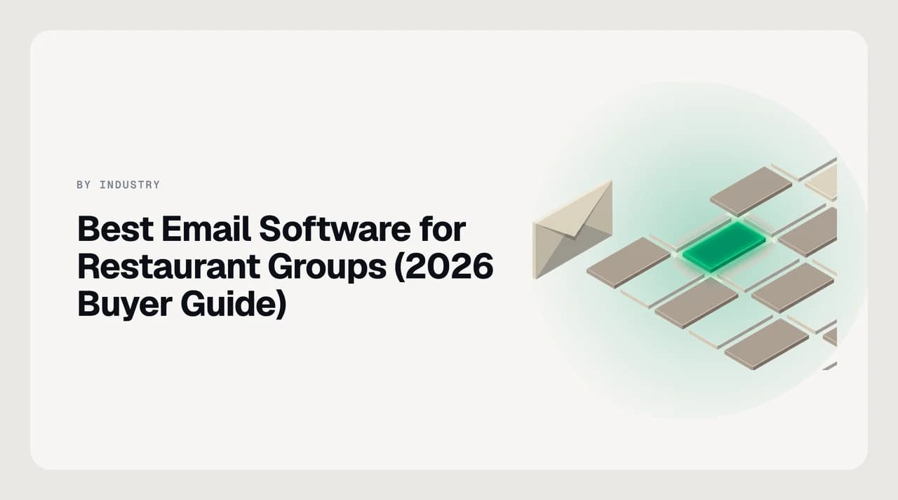 Best email software for restaurant groups in 2026 — a multi-unit operations inbox showing a private-dining inquiry, a supplier invoice thread, a guest complaint from one location and a GM escalation, each routed to the right person across three restaurants