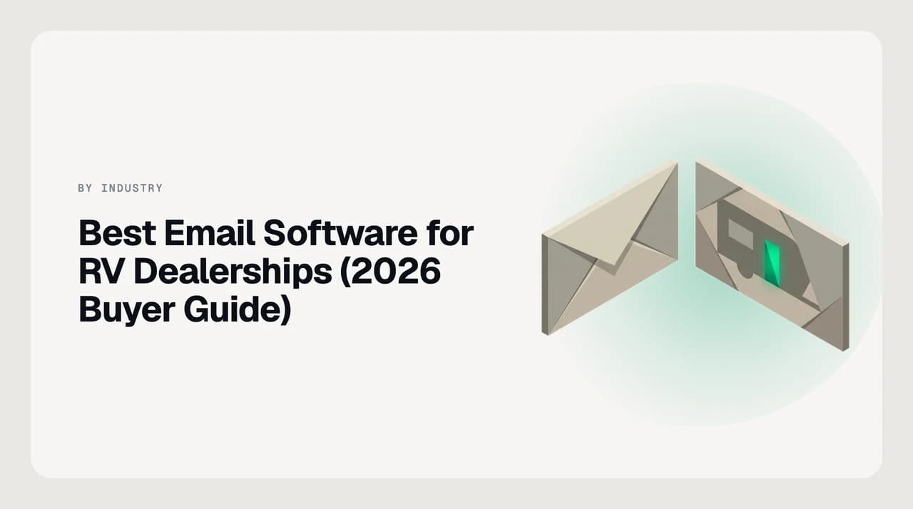 Best email software for RV dealerships in 2026 — an RV dealer inbox routing out-of-state marketplace leads, chassis and appliance warranty threads, service scheduling and F&I documents into separate lanes