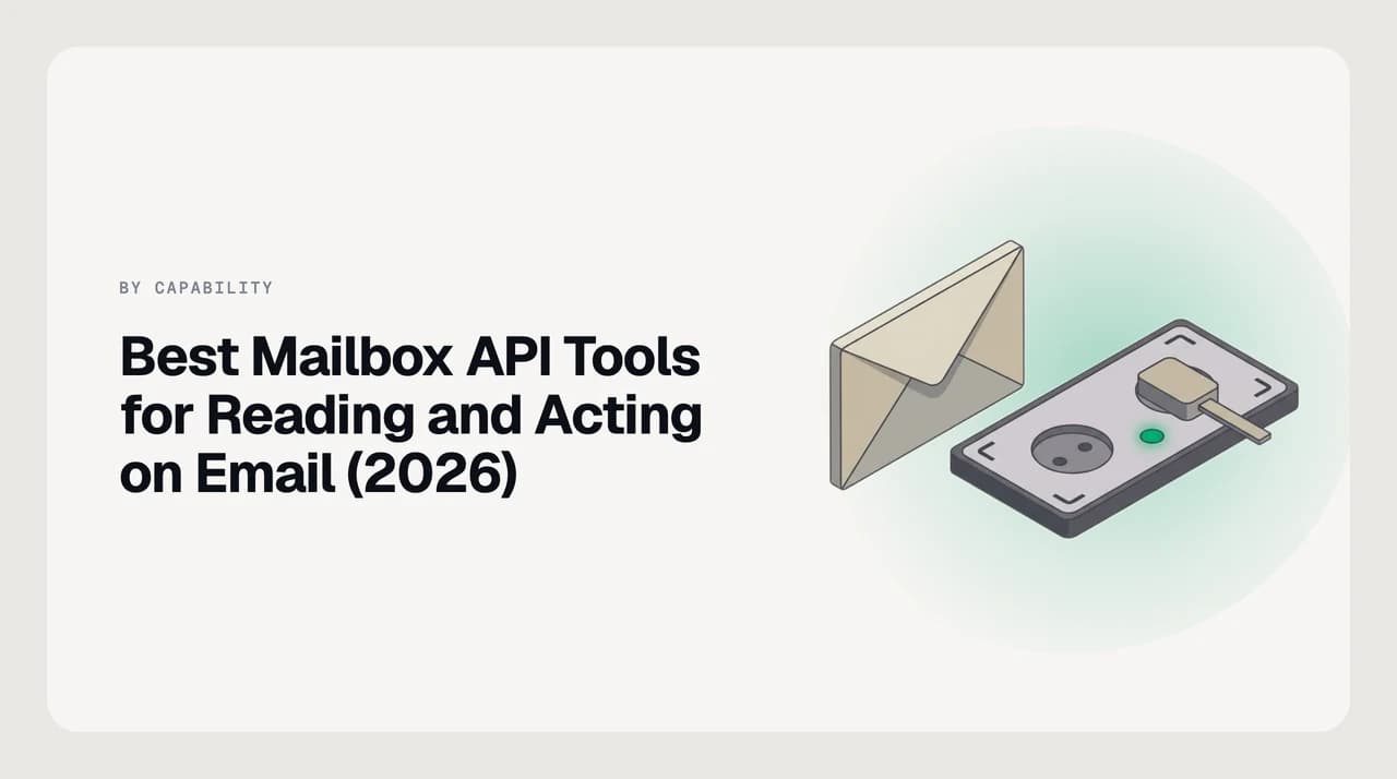 Best mailbox API tools for reading and acting on email in 2026 — Gmail API, Microsoft Graph, JMAP, Nylas, Aurinko, IMAP libraries and AI Emaily compared on push, OAuth scopes and rate limits