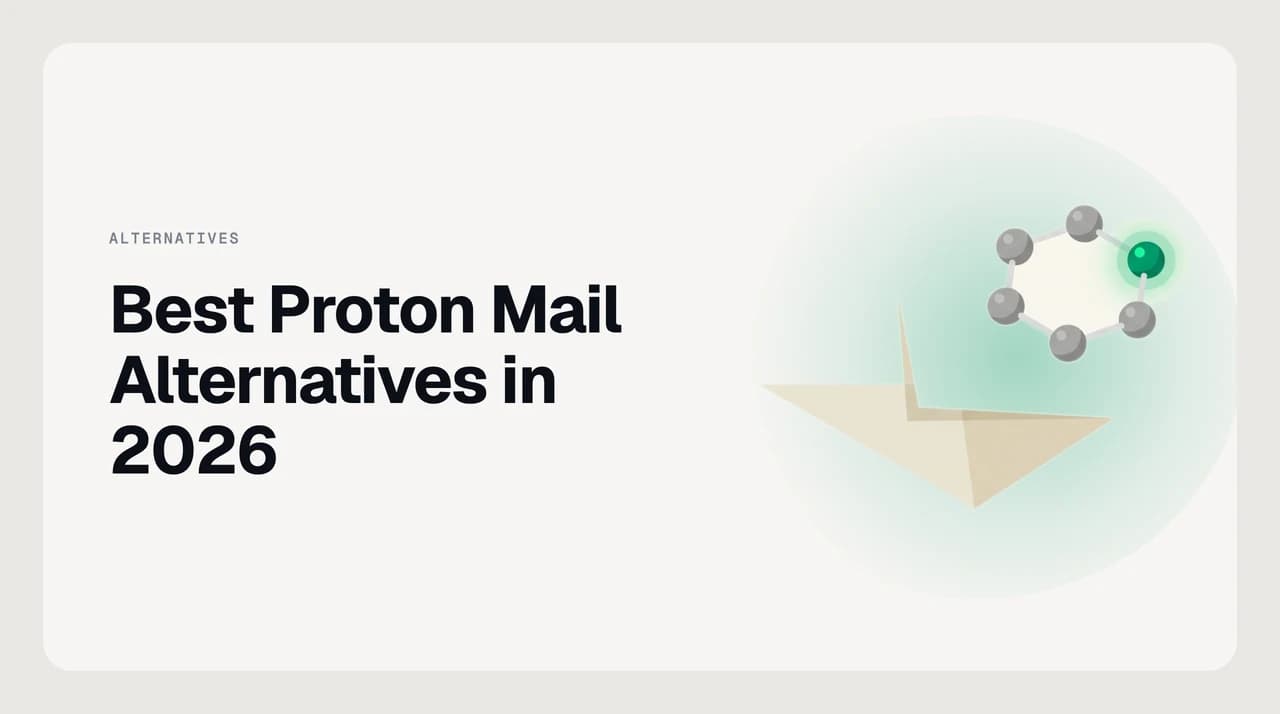 Best Proton Mail alternatives in 2026 — a ranked shortlist of encrypted email providers and IMAP-native mailboxes shown as stacked option cards