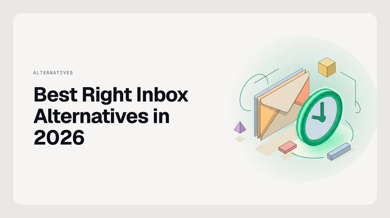 Comparison of the best Right Inbox alternatives for Gmail in 2026, showing scheduling, reminders, recurring email and tracking tools ranked by the feature each does best.